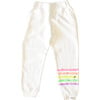 Kids Joggers, White with Neon Stripes - Sweatpants - 1 - thumbnail