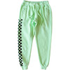 Adult Hand Dyed Joggers, Green Checkerboard - Sweatpants - 1 - thumbnail