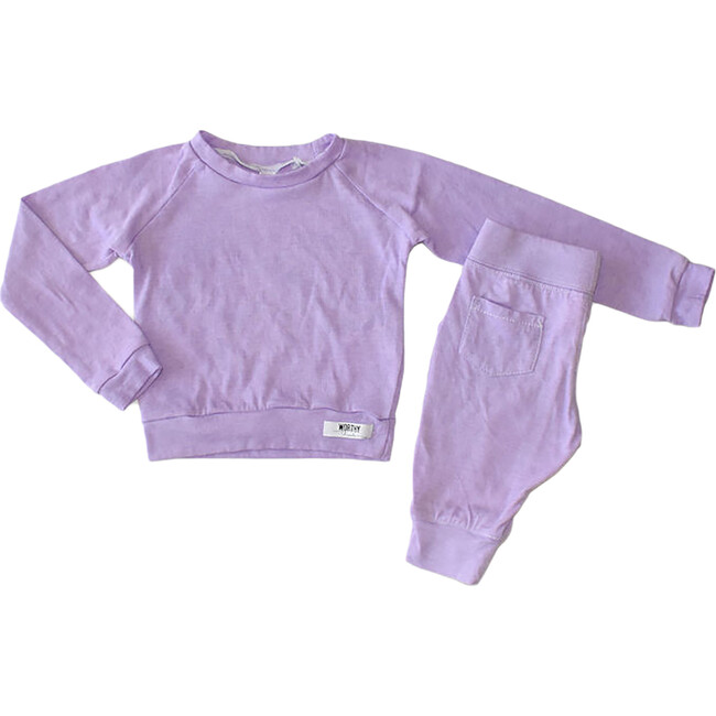 Hand Dyed Lightweight Loungewear Set, Purple