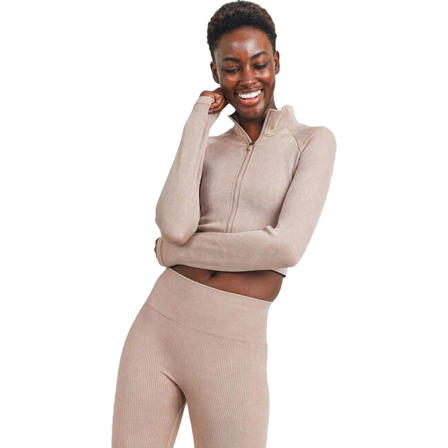 Women's TLC Seamless Jacket, Mushroom - Jackets - 1