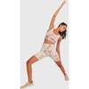 Women's Ivy Seamless Tie-Dye Biker Shorts, Mocha - Leggings - 2