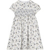 Arabella Rose Smocked Dress, Blue Rose Floral - Dresses - 1 - thumbnail