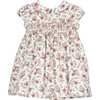 Little Arabella Rose Smocked Dress, Pink Rose Floral - Dresses - 1 - thumbnail