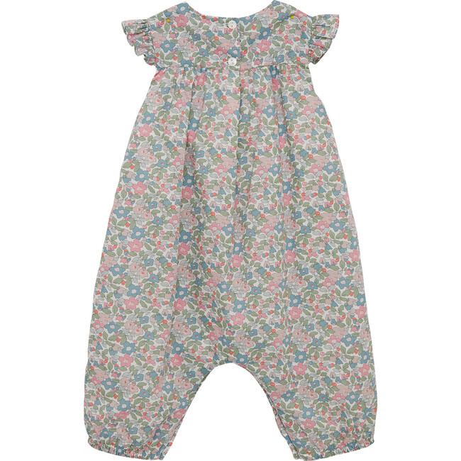 Little Betsy Berry Romper, Pink/Green Betsy