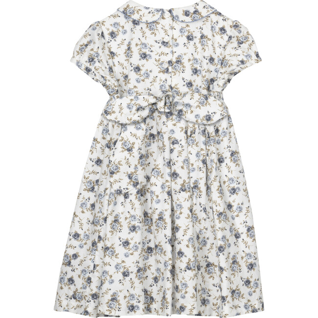 Arabella Rose Smocked Dress, Blue Rose Floral - Dresses - 3