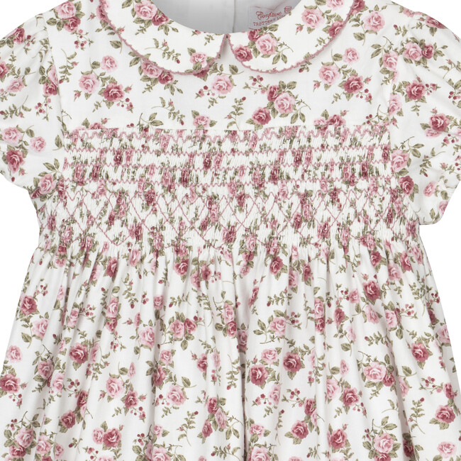 Arabella Rose Smocked Dress, Pink Rose Floral - Dresses - 4