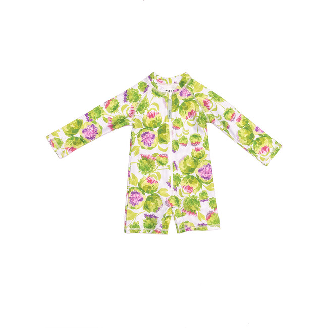 Mini Taylor Baby Long Sleeve Sunsuit, Violetta - One Pieces - 1