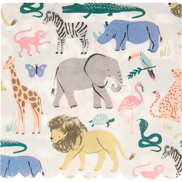 Safari Animals Large Napkins - Meri Meri Party Goods | Maisonette