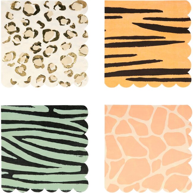 Safari Animal Print Large Napkins