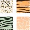 Safari Animal Print Small Napkins - Tableware - 1 - thumbnail