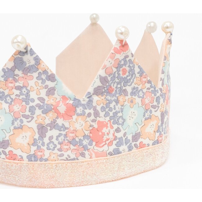 Liberty Floral & Pearl Party Crown - Party Accessories - 4