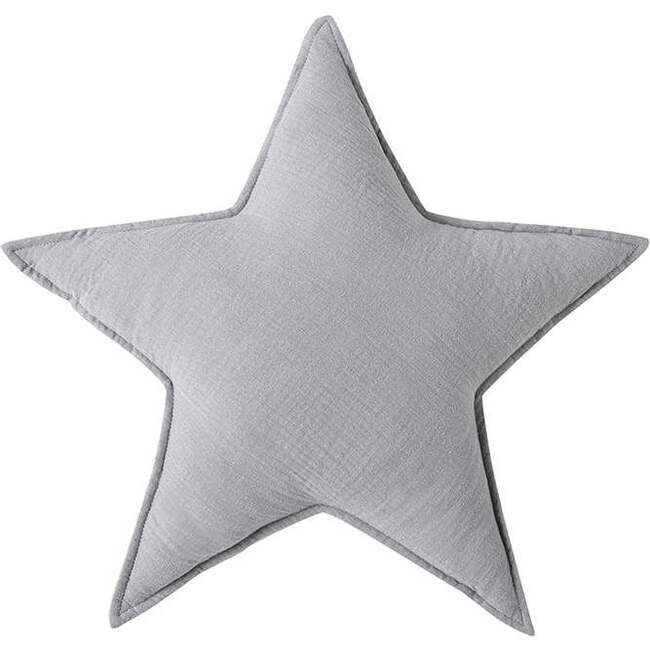 Handmade Decorative Nursery Star Cushion/Pillow, Erawan Grey - Pillows - 1
