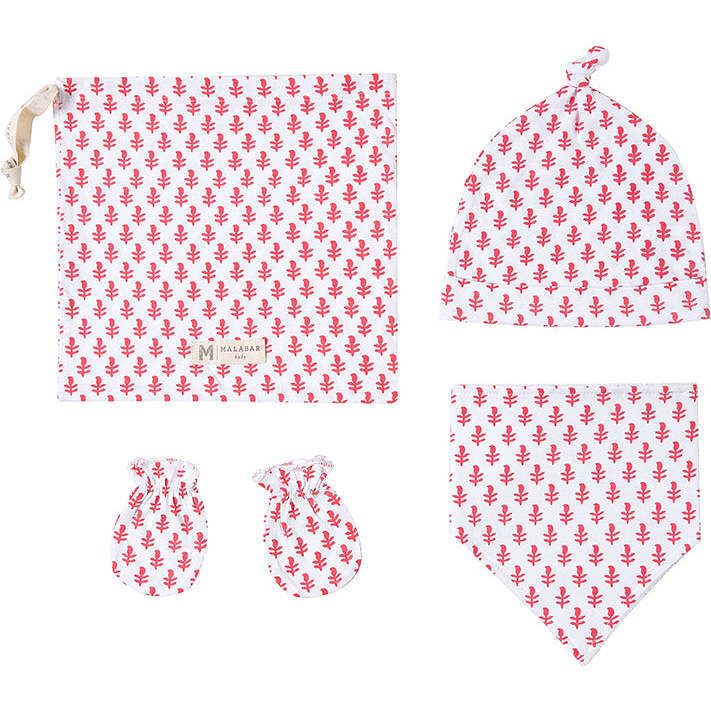 Certified Organic Handmade Newborn Baby Essential Giftset, Pink City - Mixed Gift Sets - 1