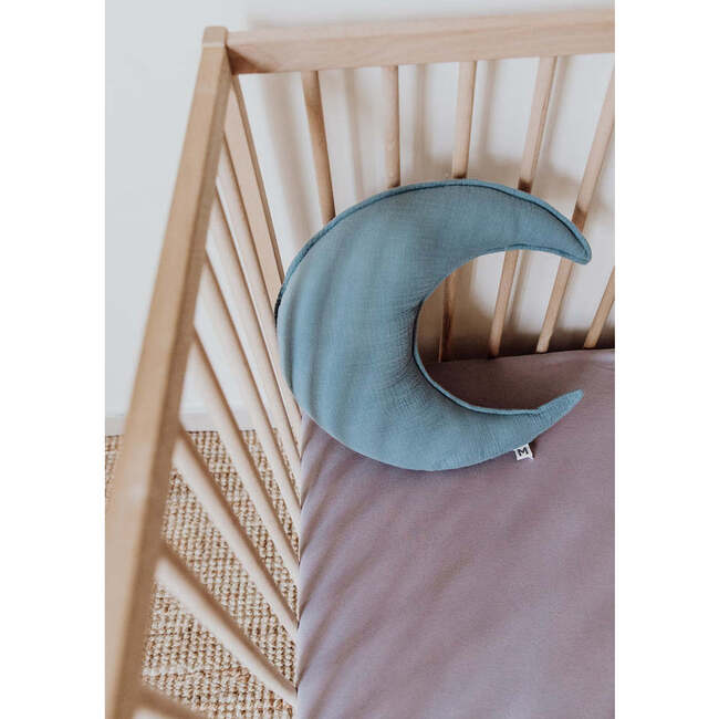 Handmade Decorative Nursery Moon Cushion/Pillow, Teal