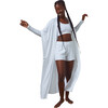Women's Organic Pima Long Cardigan, Sincere White - Cardigans - 1 - thumbnail