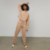 Women's Cozy Cotton Silk Jogger, Tranquil Tan - Loungewear - 2