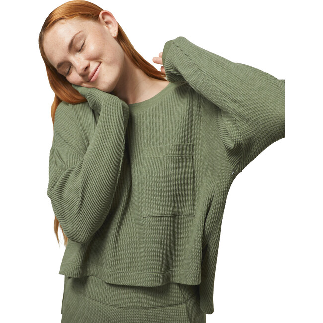 Women's Restore Thermal Pocket Long Sleeve, Humble Green Heather
