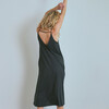 Women's Organic Pima Long Dress, Immersed Black - Dresses - 3