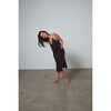 Women's Washable Silk Slip Dress, Immersed Black/ Otium Tan - Dresses - 2