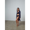 Women's Washable Silk Robe, Deep Blue - Robes - 3