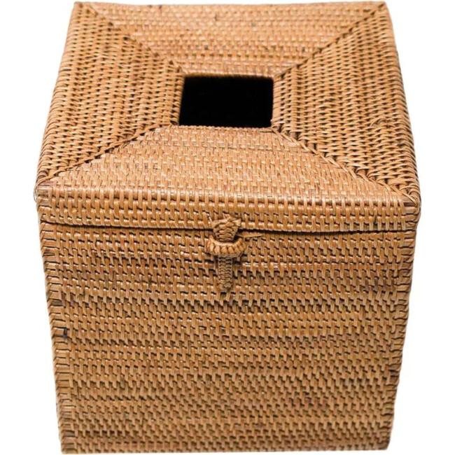 Honey Rattan Tissue Box