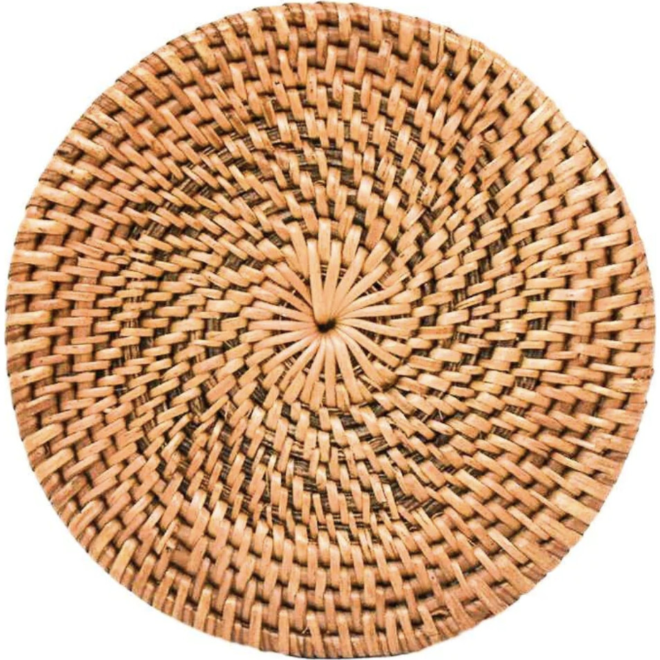 Honey Rattan Coasters, Set of 6 - Accents - 1