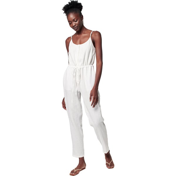 Women's Dream Cotton Gauze Leila Jumpsuit, White Faherty Bottoms