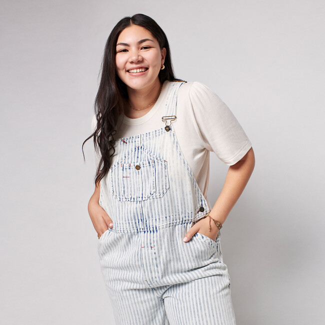 Women's Topsail Overall, Railroad Stripe - Overalls - 3