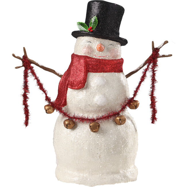 Traditional Large Paper Mache Smiley Snowman - Bethany Lowe Designs ...