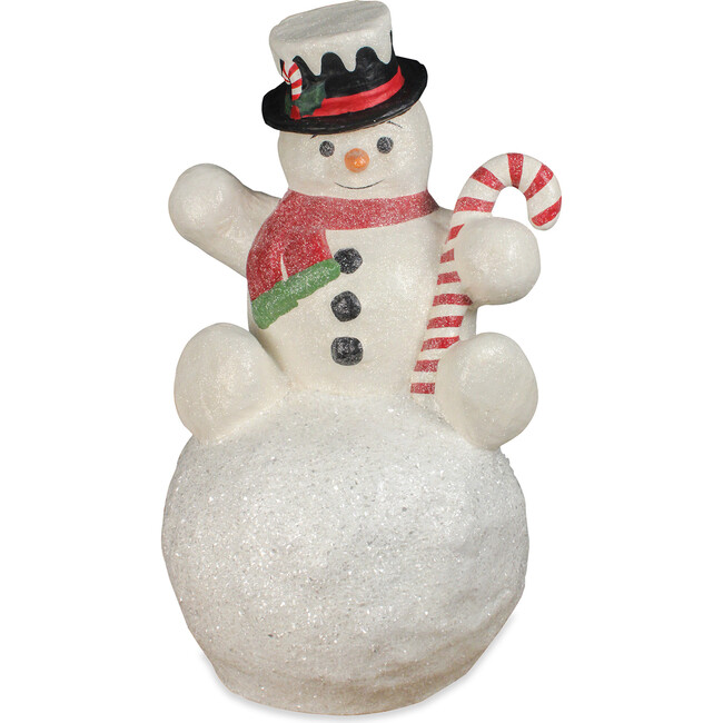 Snowman on Snowball Large Paper Mache - Accents - 1