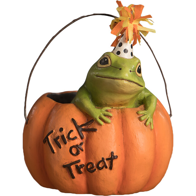 Party Frog in Pumpkin Ornament