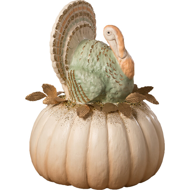 Elegant Turkey on Pumpkin - Accents - 1