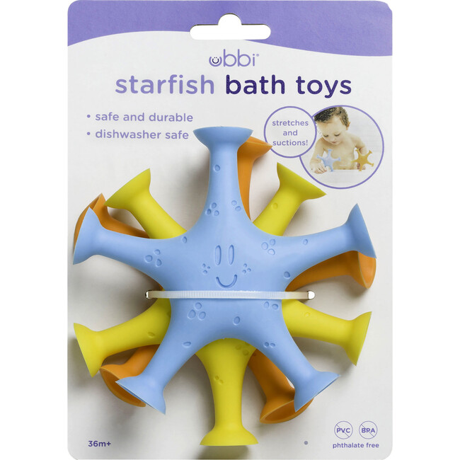 Ubbi Starfish Bath Toys, Multicolor - Bath Toys - 1