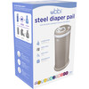 Ubbi Steel Diaper Pail, Taupe - Diaper Pails - 3