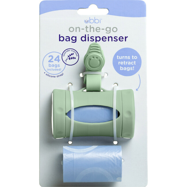Ubbi On-The-Go Bag Dispenser,Sage - Stroller Accessories - 3