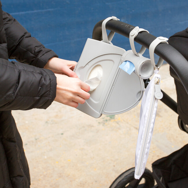 Ubbi On-The-Go Wipes Dispenser, Gray - Stroller Accessories - 4