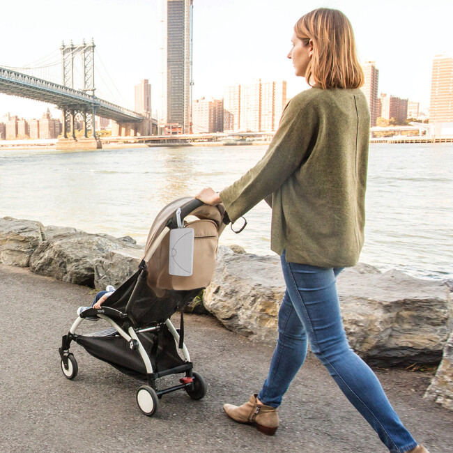 Ubbi On-The-Go Wipes Dispenser, Gray - Stroller Accessories - 5