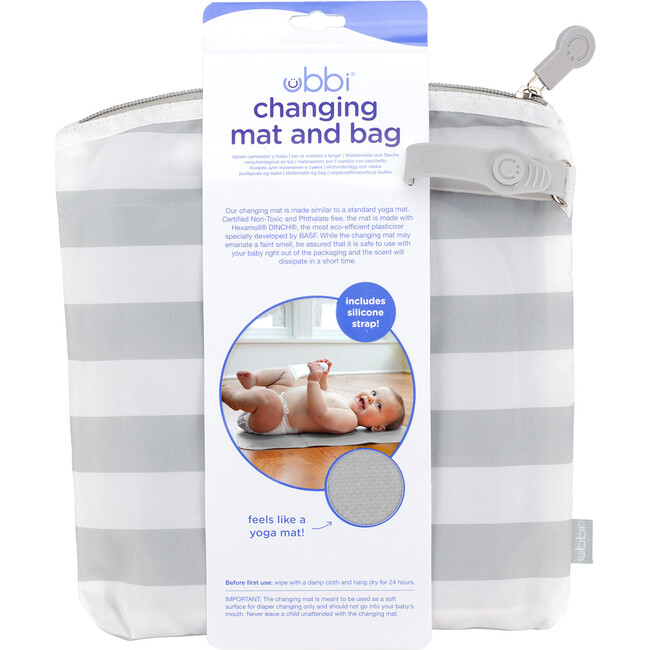 Ubbi On-The-Go Changing Mat & Bag, Gray - Stroller Accessories - 6