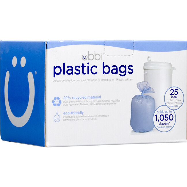 Ubbi Plastic Diaper Pail Bags, 1-pack