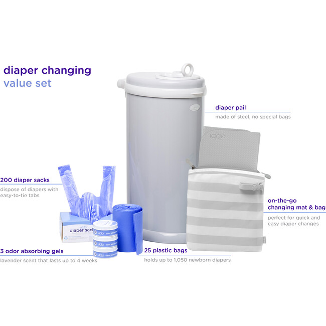 Ubbi Diaper Pail Gift Set - Diaper Pails - 3