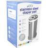 Ubbi Steel Diaper Pail, Chrome - Diaper Pails - 3