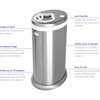 Ubbi Steel Diaper Pail, Chrome - Diaper Pails - 4