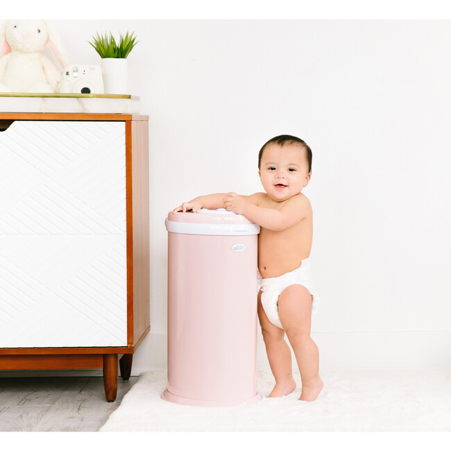 Ubbi Steel Diaper Pail, Blush Pink - Diaper Pails - 6