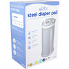Ubbi Steel Diaper Pail, Gray - Diaper Pails - 3