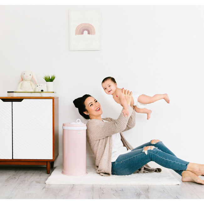 Ubbi Steel Diaper Pail, Blush Pink - Diaper Pails - 7