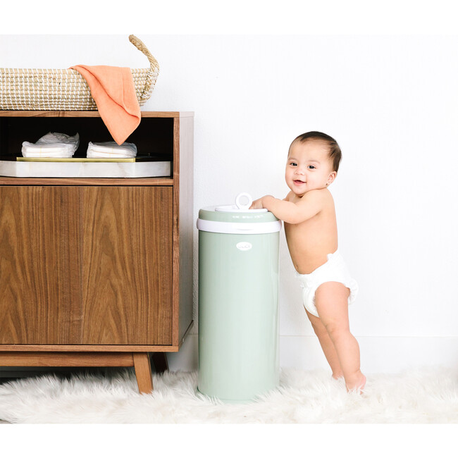 Ubbi Steel Diaper Pail, Sage - Diaper Pails - 6