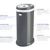 Ubbi Steel Diaper Pail, Slate - Ubbi Accents | Maisonette