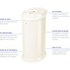 Ubbi Steel Diaper Pail, Ivory - Diaper Pails - 4