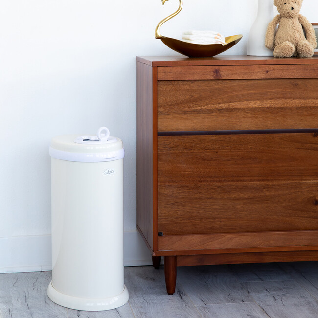 Ubbi Steel Diaper Pail, Ivory - Diaper Pails - 8