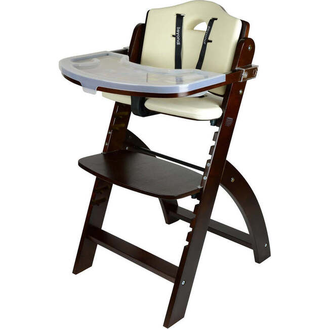 Beyond Junior Wooden High Chair, Mahogany White